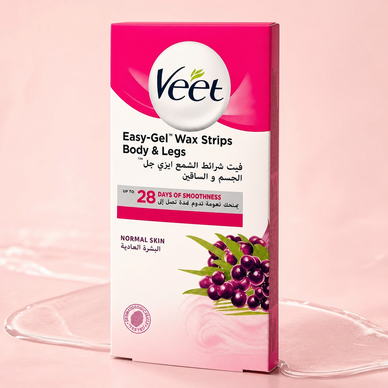 Veet شرائح الشمع Easy-Gel للجسم والساقين للبشرة العادية - Image 2
