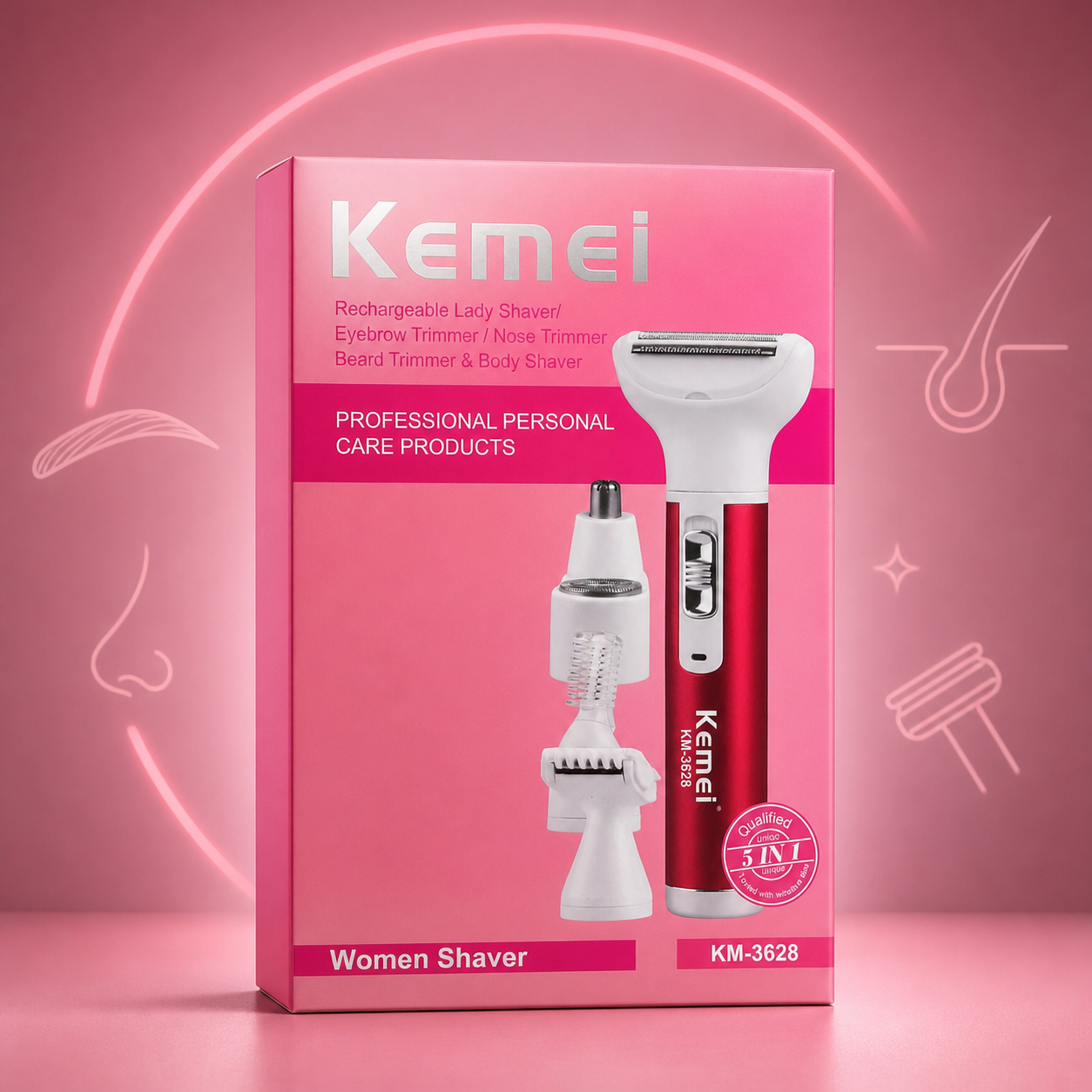 Kemei جهاز العناية الشخصية KM-3628 خمسة في واحد - Image 3