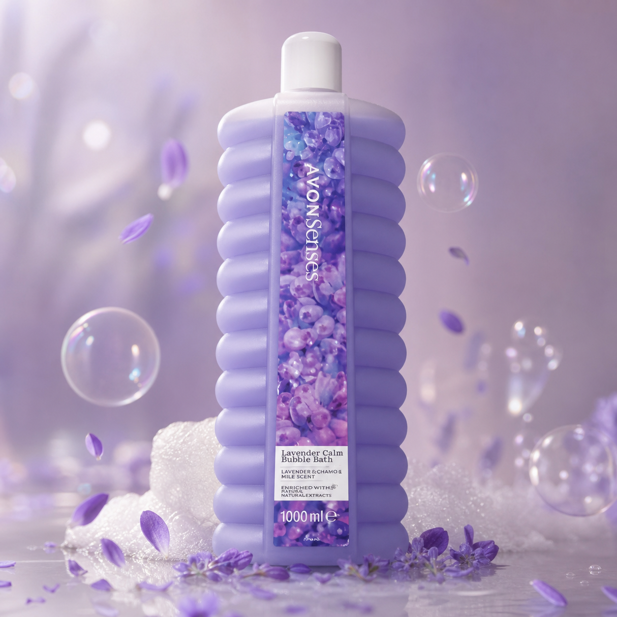 Avon Senses حمام فقاعات Lavender Calm باللافندر 1000 مل - Image 3