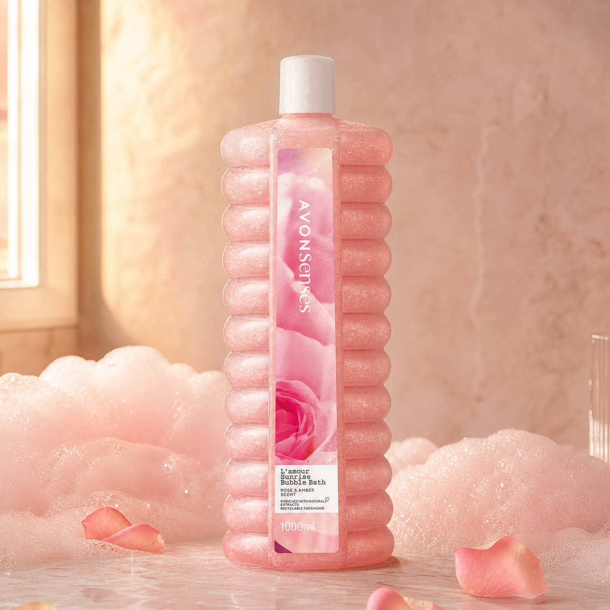 Avon Senses حمام فقاعات L’Amour Sunrise 1000 مل - Image 3